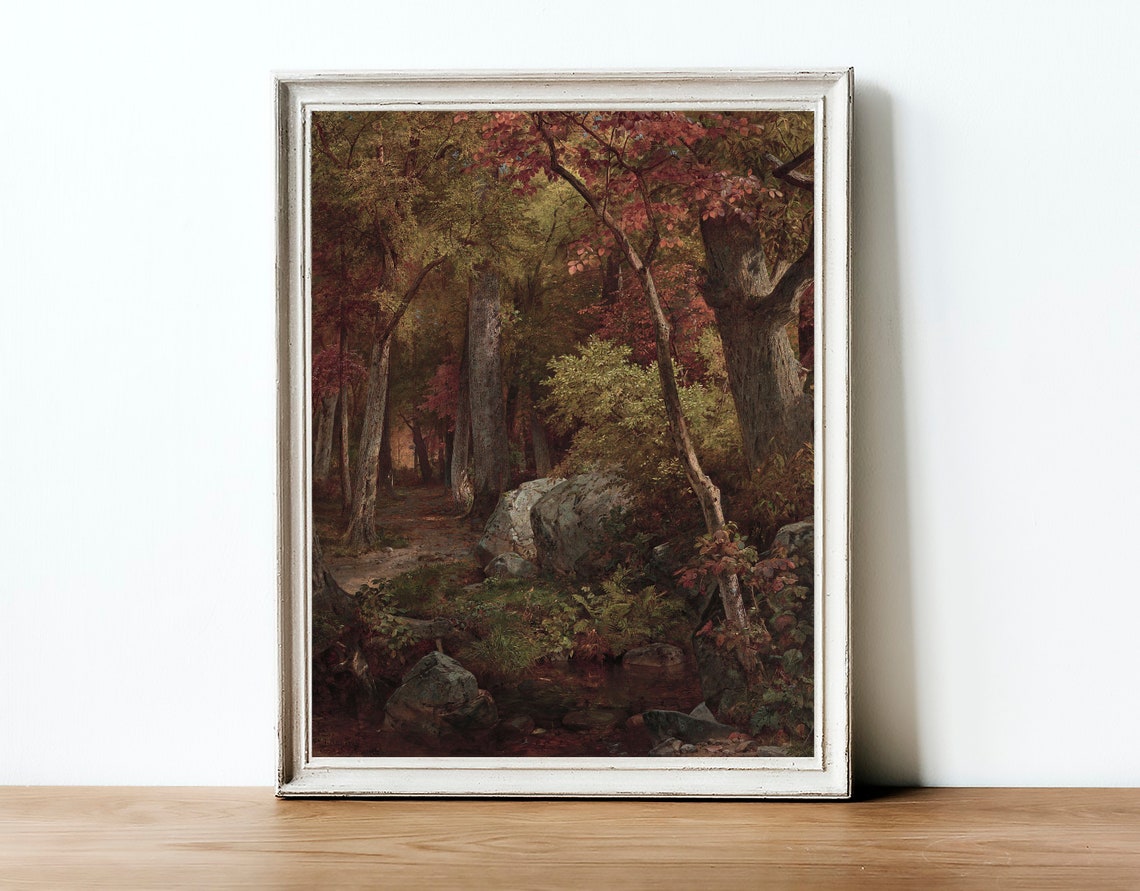 Autumn Forest Landscape Vintage Art Print - Image 2