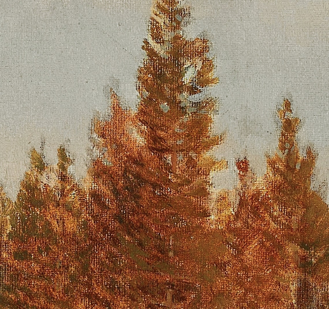 Autumn Lake Landscape Painting, Cottagecore Fall Art Print - Image 2