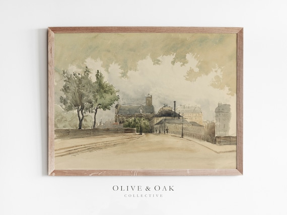 Paris Cityscape Painting, European Art Print