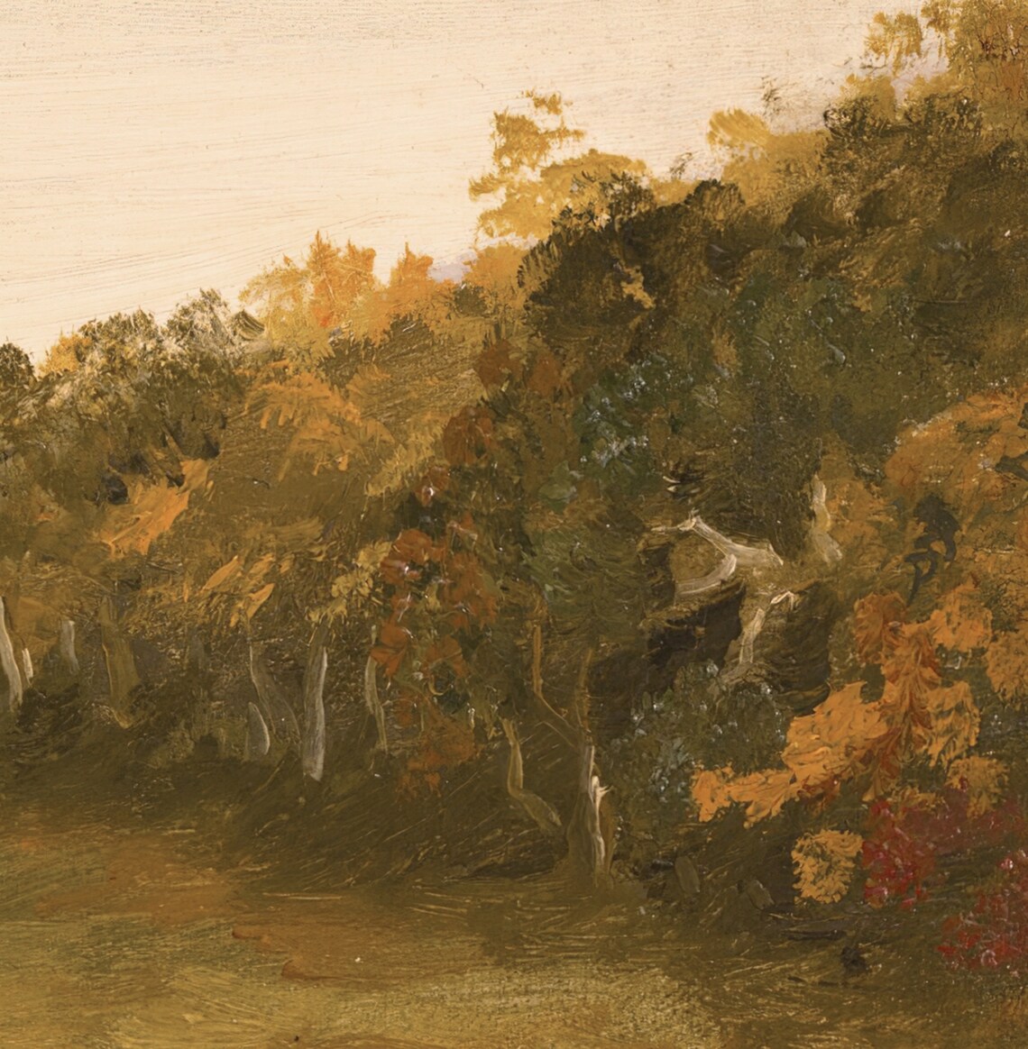 Muted Landscape Painting, Antique Autumn Art Print - Image 3
