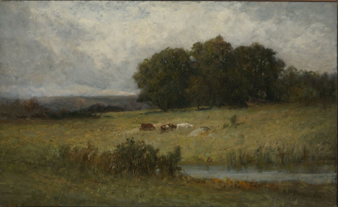 Country Landscape Meadow Cattle Farmhouse Art Print - Image 3