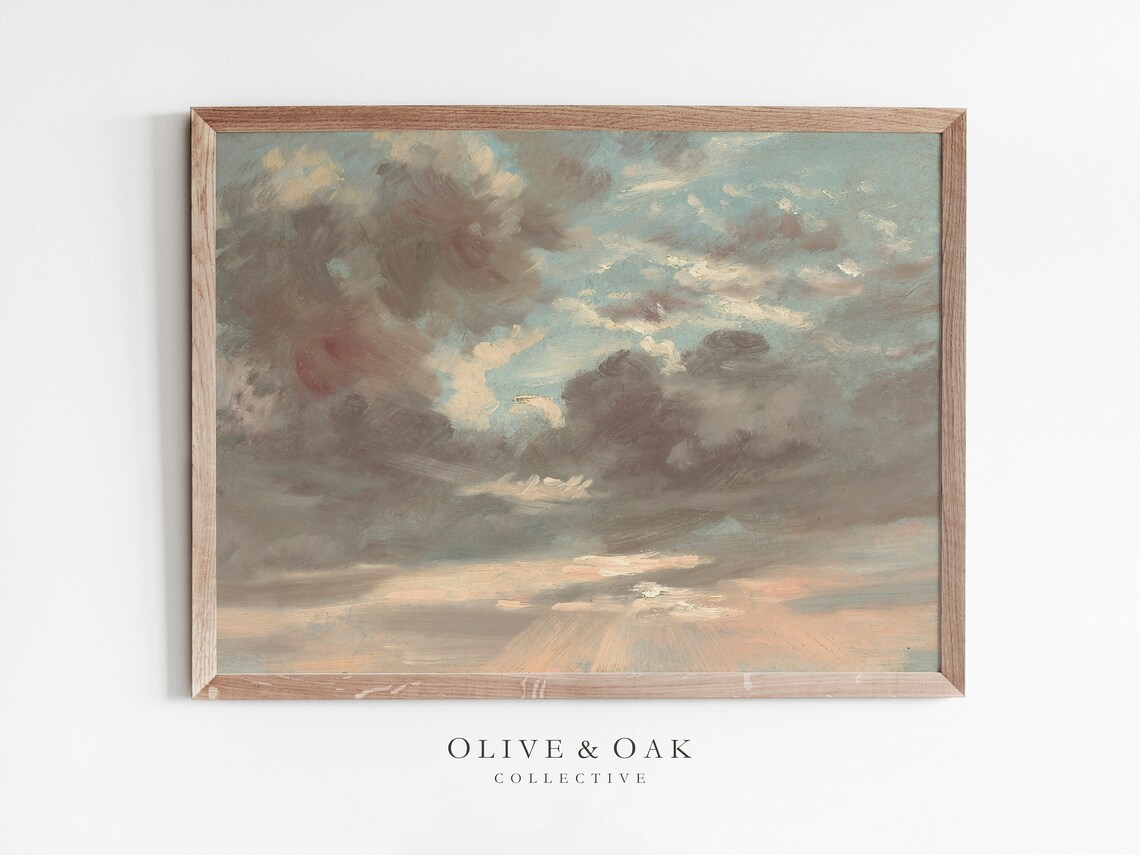 Landscape Cloud Study Art Print, Nursery Decor