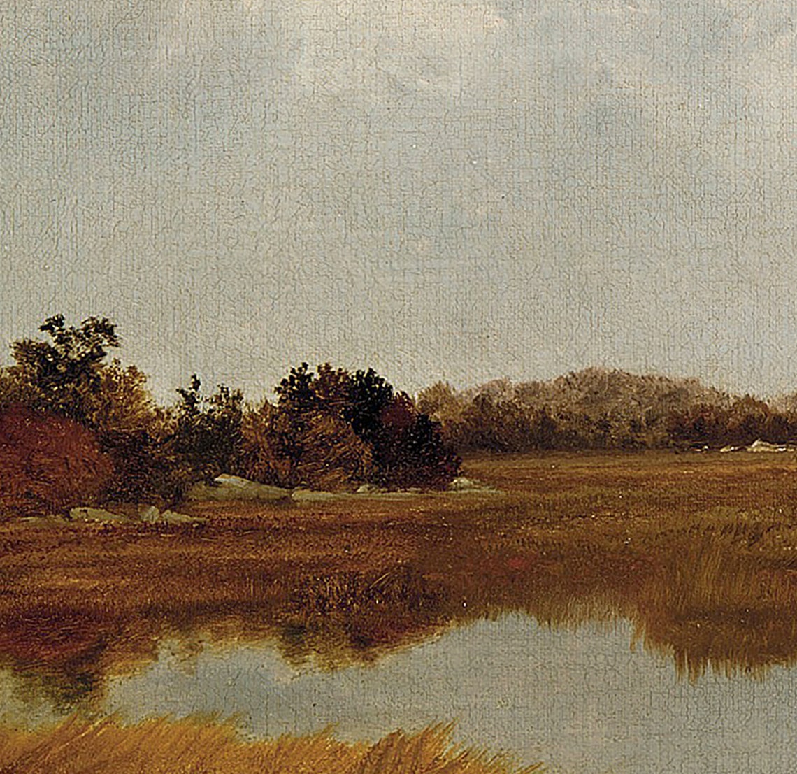 Autumn Farmhouse Vintage Country Landscape Art Print - Image 3