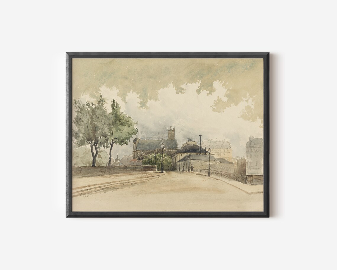 Paris Cityscape Painting, European Art Print - Image 3