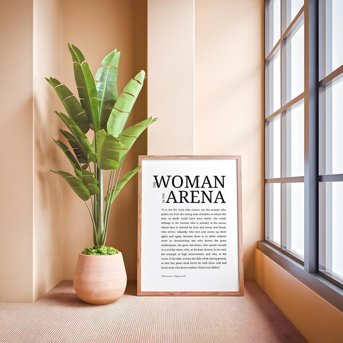 The Woman In The Arena Theodore Roosevelt Empowerment Quote Poster - Image 5