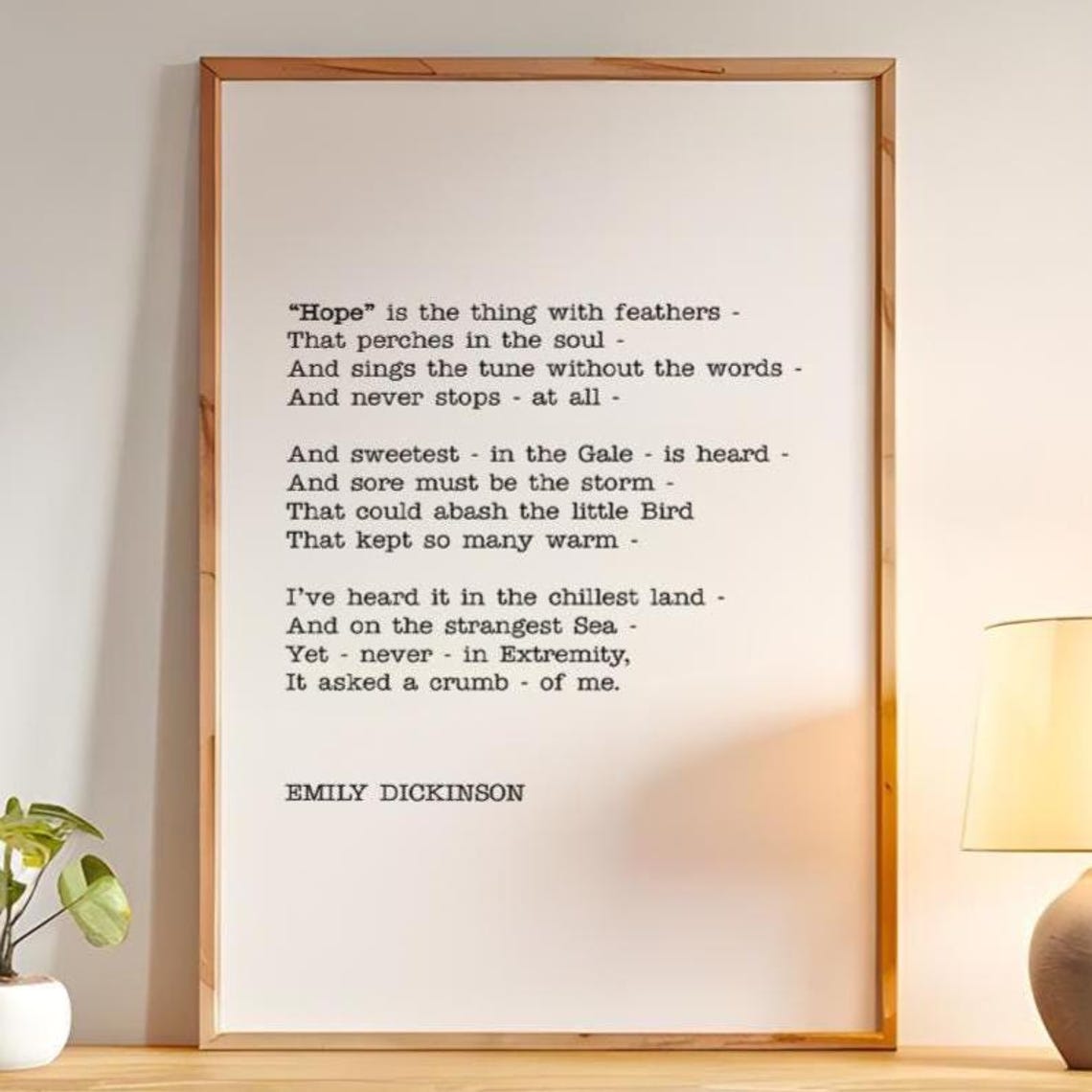 Hope Is The Thing With Featherswall Art Emily Dickinson Wall Decor Book Page Inspirational Quote - Image 6