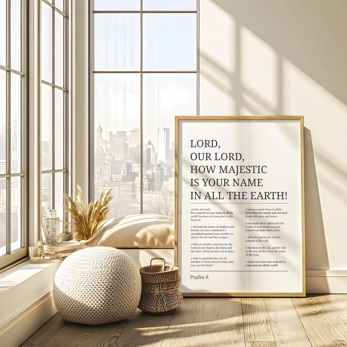 Psalm 8 How Majestic Is Your Name Full Chapter Bible Verse Poster - Image 6