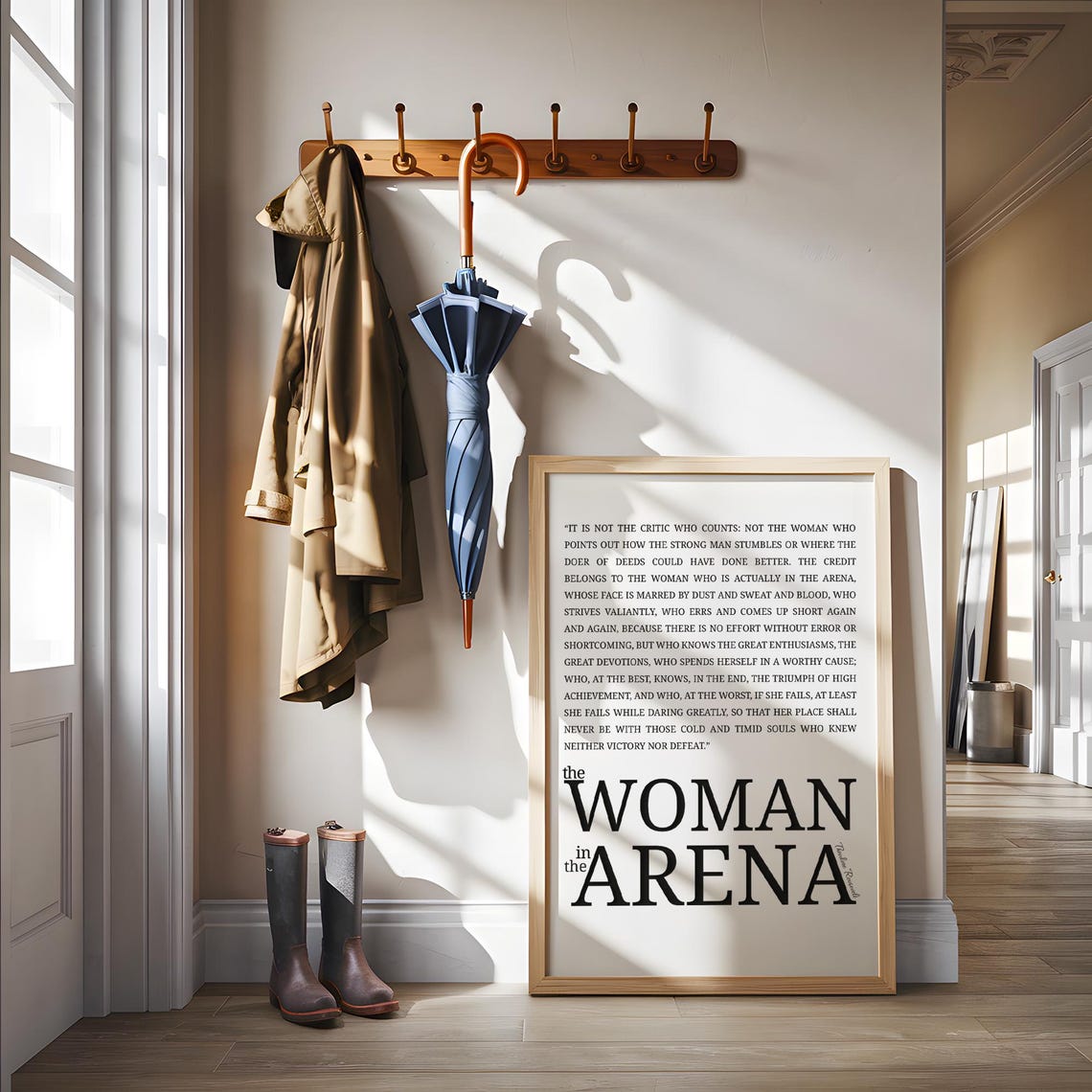 The Woman In The Arena Theodore Roosevelt Daring Greatly Quote Poster - Image 5