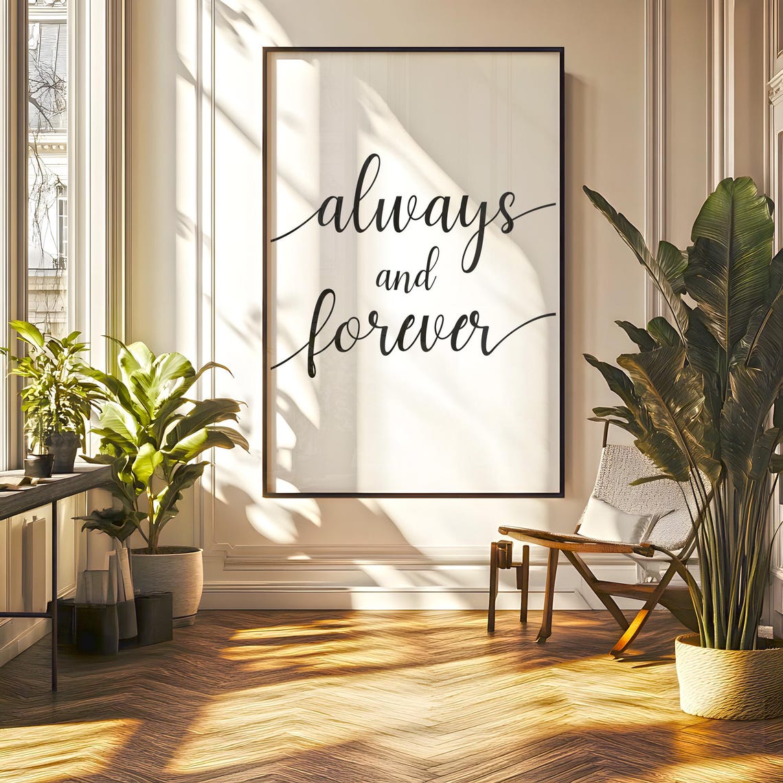 Always And Forever Script Typography Romantic Vow Minimalist Poster - Image 6