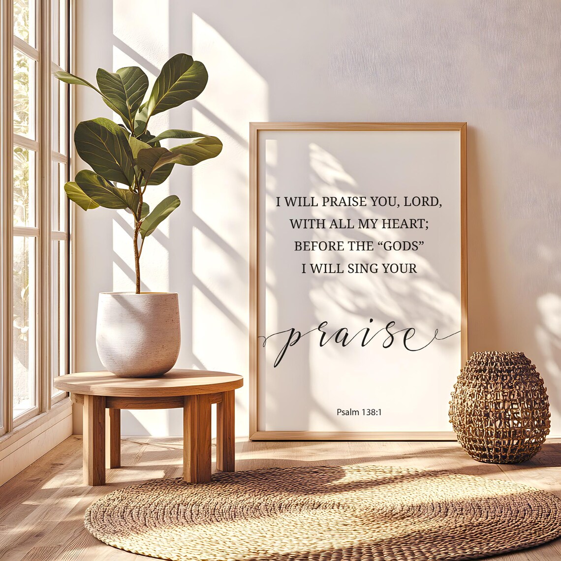 Psalm 1381 Wall Art Christian Decor Bible Verse Print Scripture - Image 6