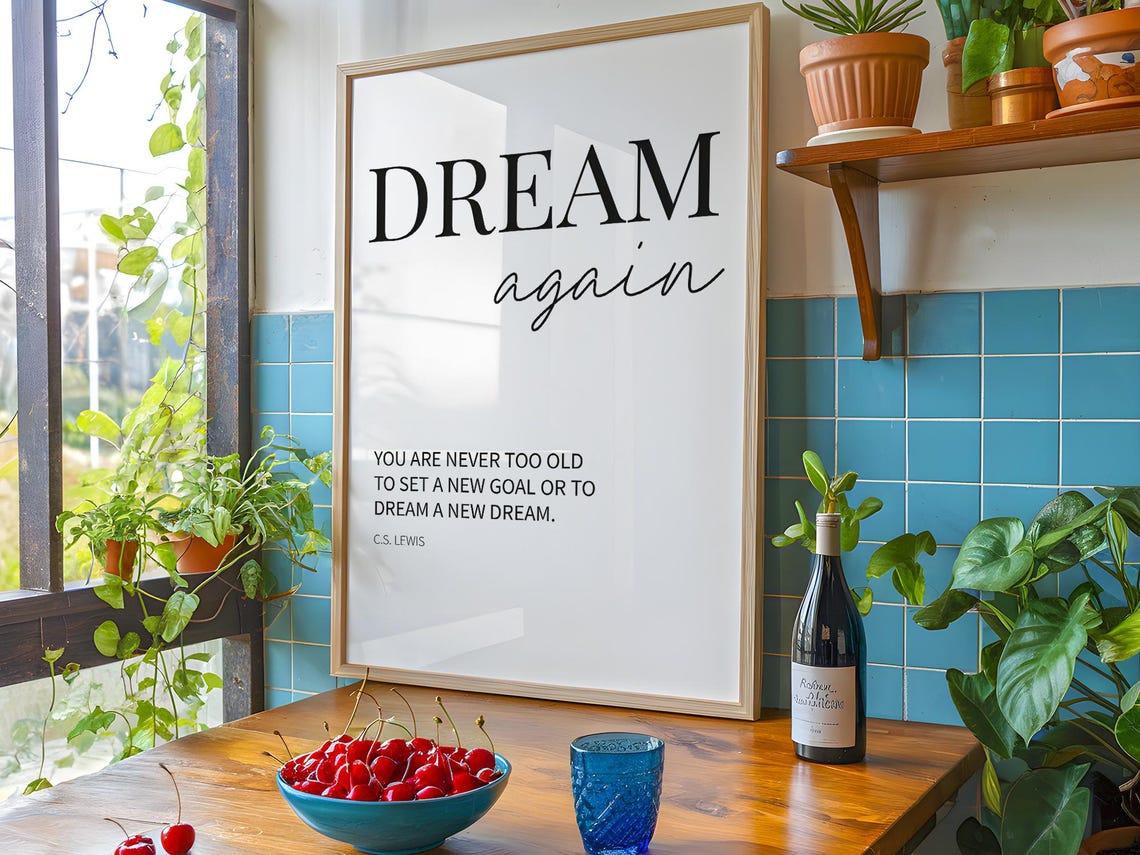 Dream Againwall Art Cs Lewis Wall Decor Book Page Inspirational Quote - Image 5