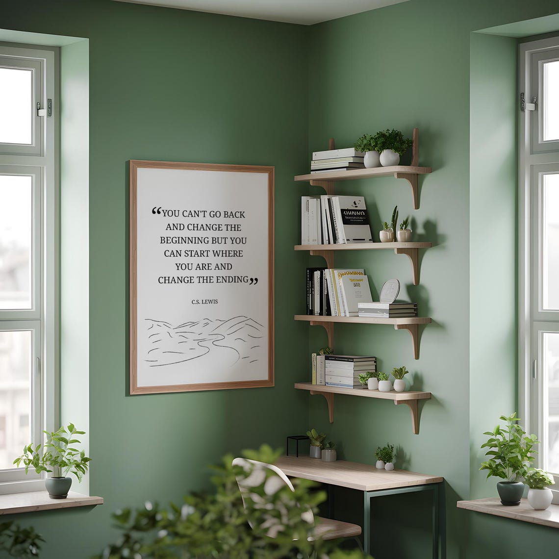 Start Where You Arewall Art Cs Lewis Wall Decor Book Page Inspirational Quote - Image 2