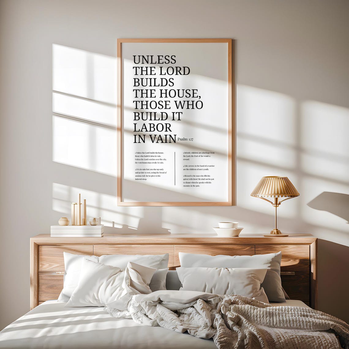 Psalm 127 Bible Verse Wall Art Print