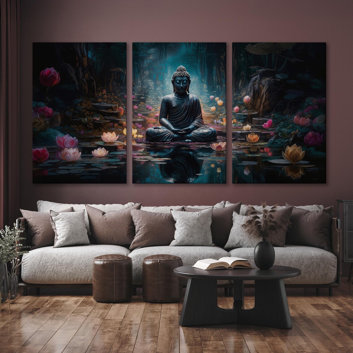Buddha Statue Art Print, Abstract Meditation Wall Art - Image 6