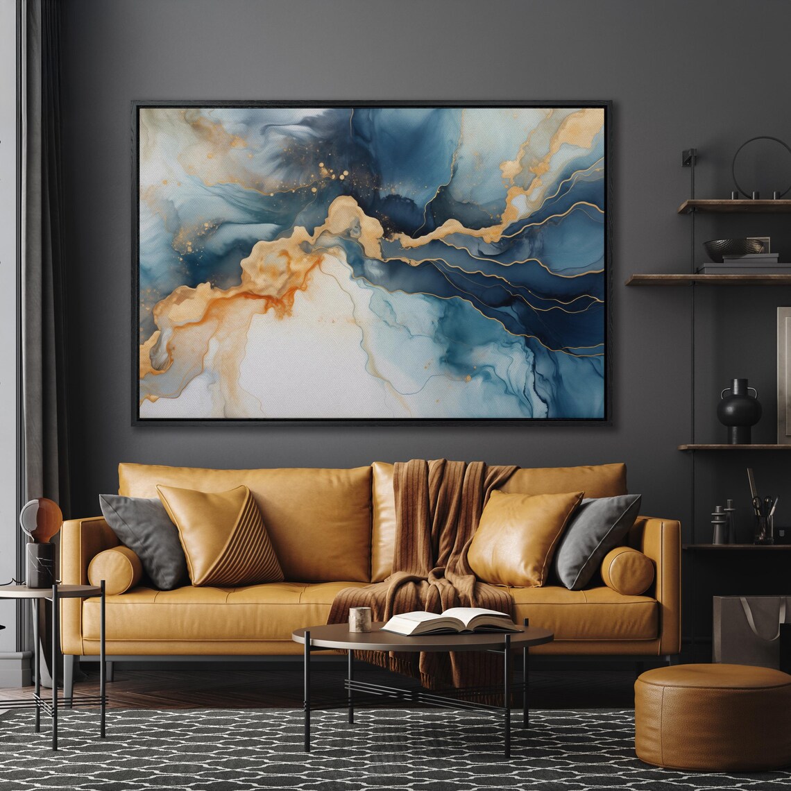 Abstract Liquid Marble Art Print, Modern Wall Decor - Image 5