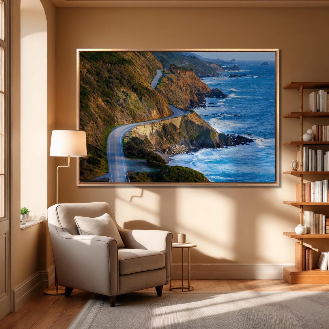 Pacific Coast Highway Big Sur Cliffs Ocean Drive Scenic Wall Art - Image 2