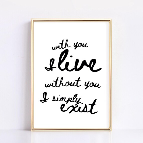 Love Quote Print Valentines Day Decor I Love You Wall Art Love Message Print Minimalist Quote Poster Gift For Boyfriend Cute Romantic