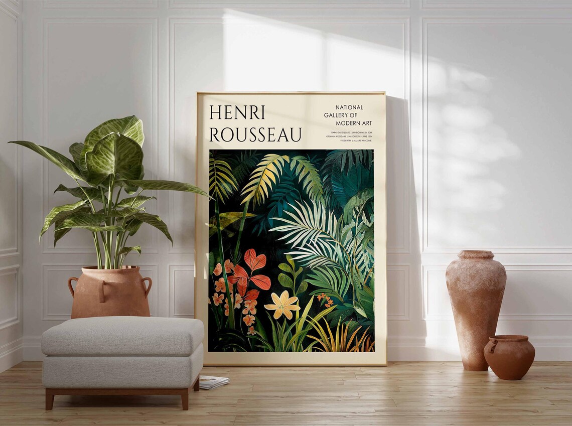 Henri Rousseau Jungle Night National Gallery Exhibition Poster
