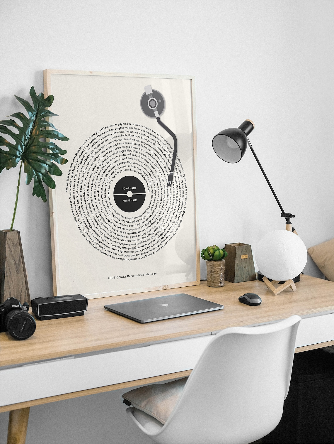 Custom Vinyl Lyrics Personalised Music Poster Art Print - Image 2