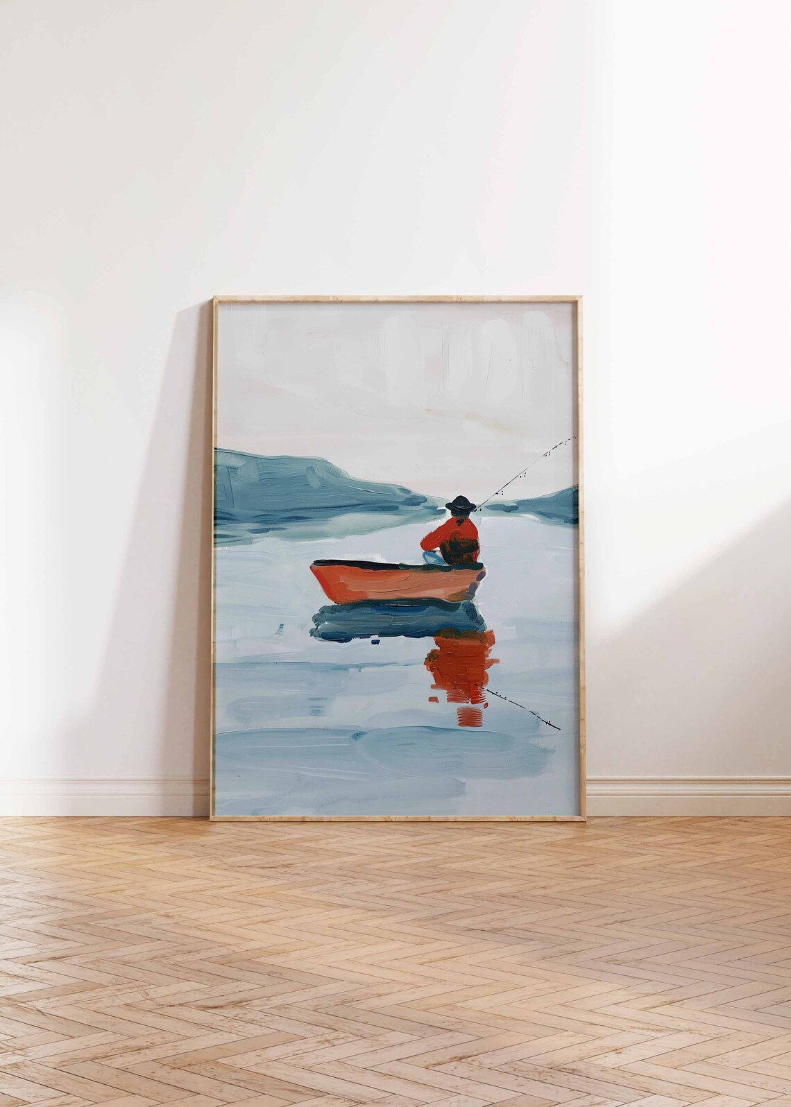 Fishing Poster Fishing Wall Art Gift For Fisherman Angling Art Floral Print Botanical Decor Outdoor Poster Adventure Poster - Image 2