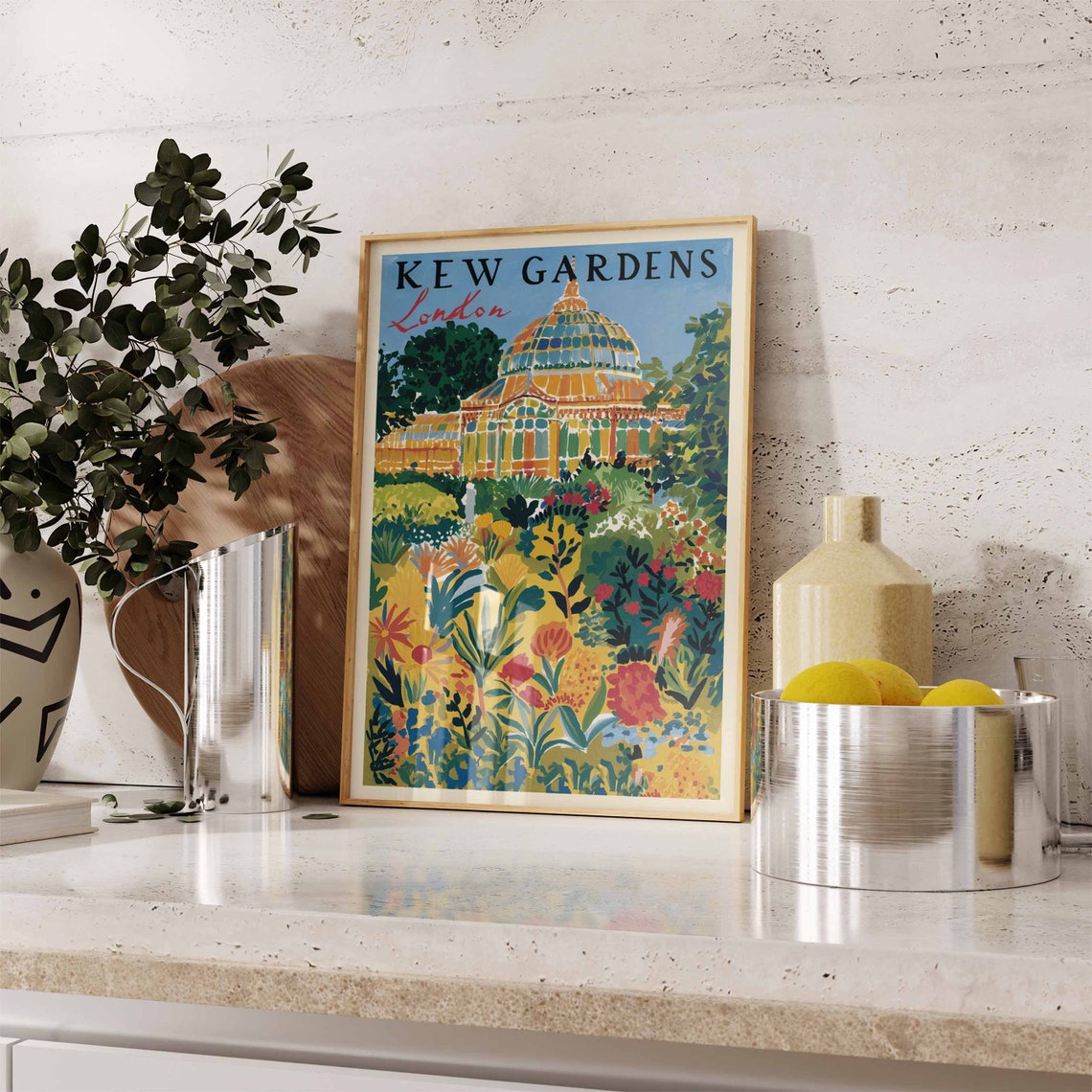 Kew Gardens Poster London Print London Art London Poster London Travel Print William Morris Print Retro London Art - Image 2