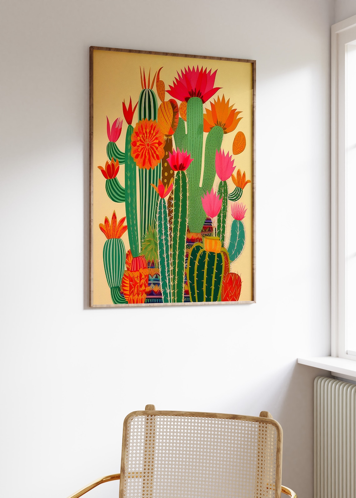 Vintage Mexican Cactus Art Print, Latin Decor - Image 3