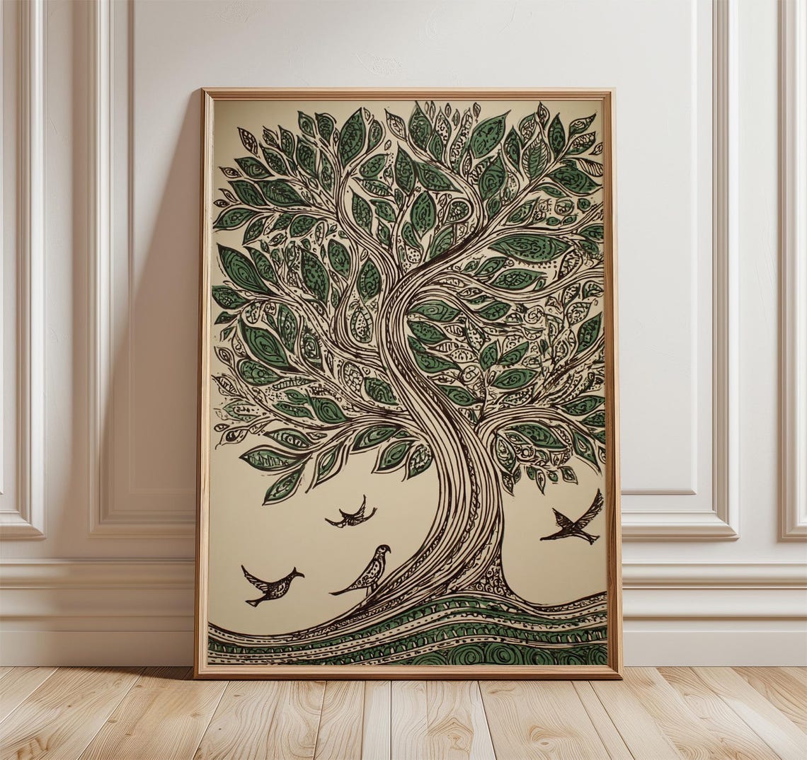 Tree Of Life Bohemian Nature Art Print