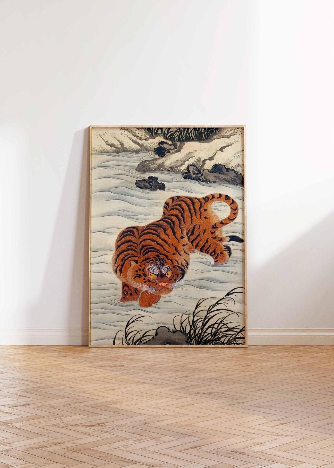 Vintage Japanese Tiger Print Jungle Poster Katsushika Hokusai Art Animal Art Animal Print Tiger Poster Animal Gift Wildlife Art - Image 2