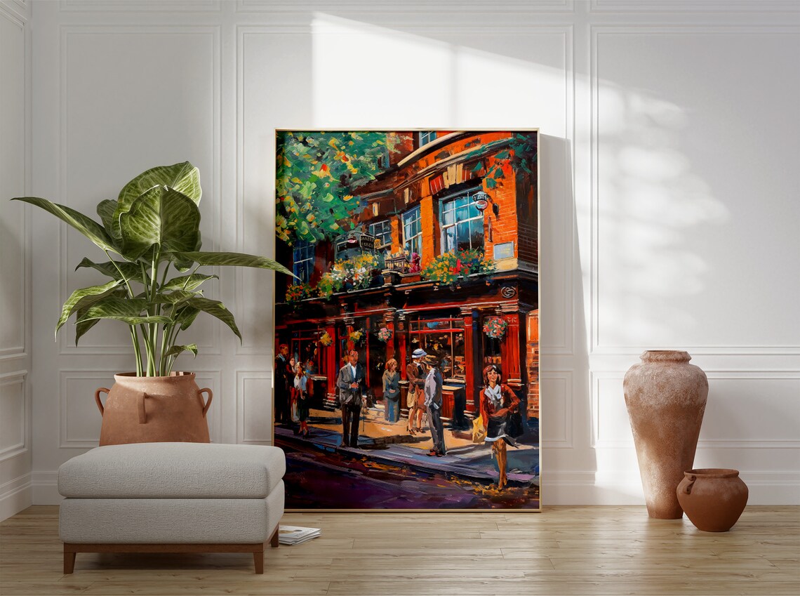 Vintage London Pub Poster, Retro Kitchen Wall Art - Image 3
