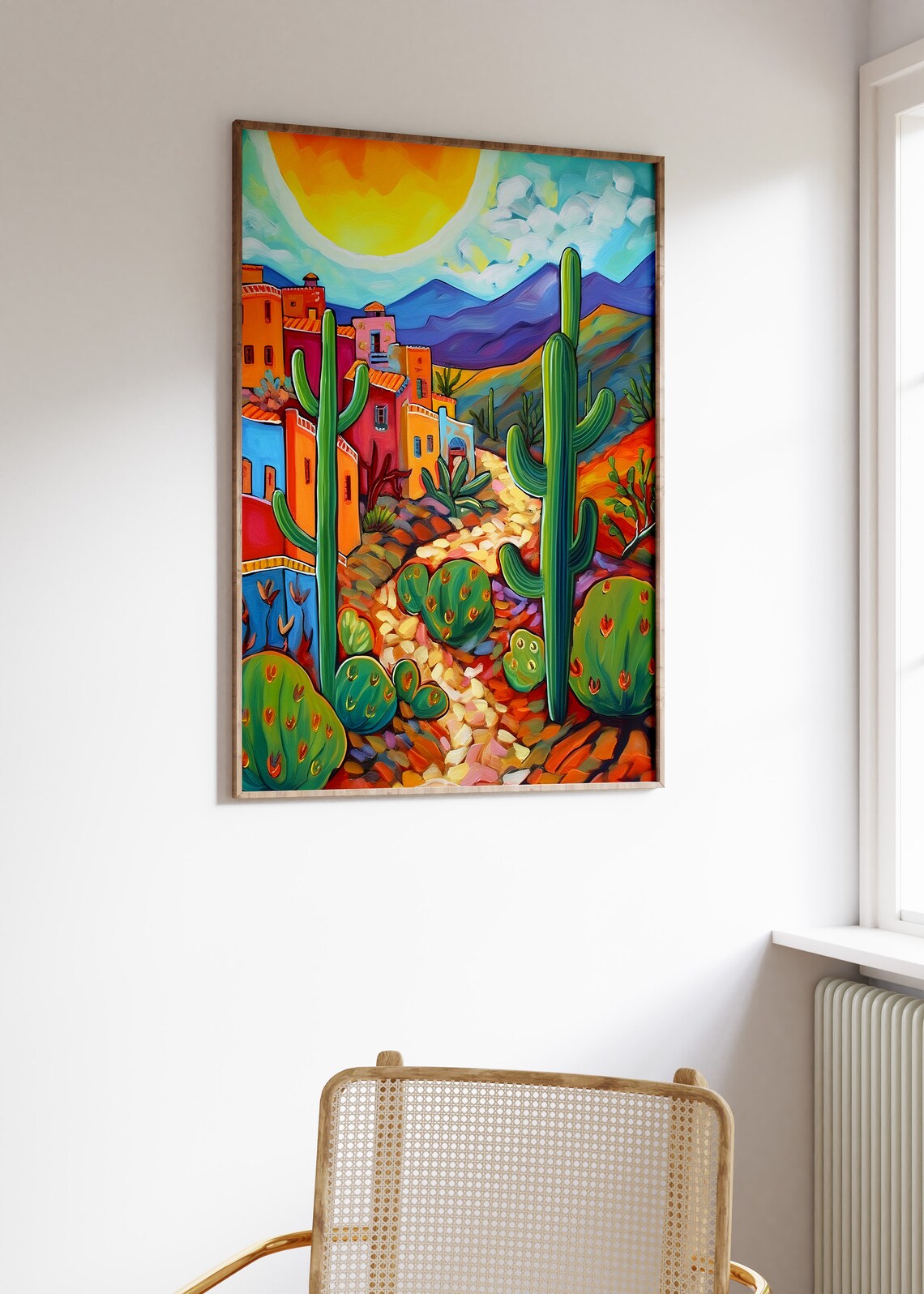 Mexican Cactus Art Print, Floral Vintage Poster - Image 3
