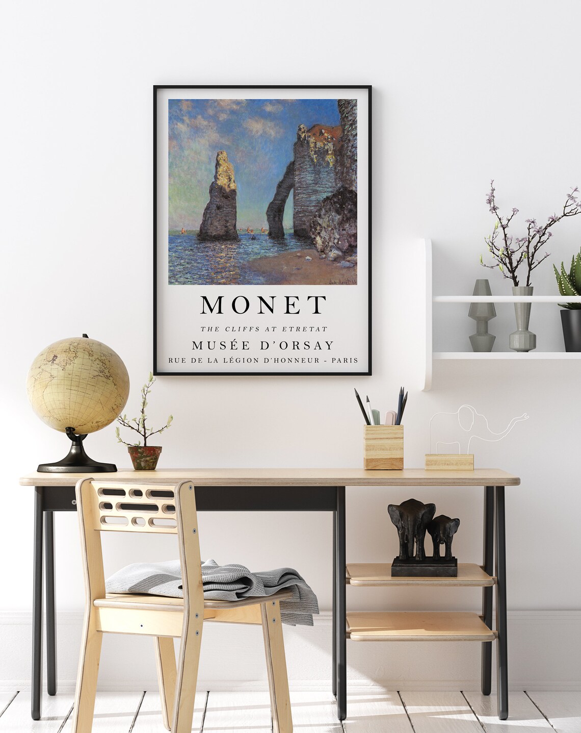 Claude Monet Cliffs At Etretat Art Print, Exhibition Poster - Image 2