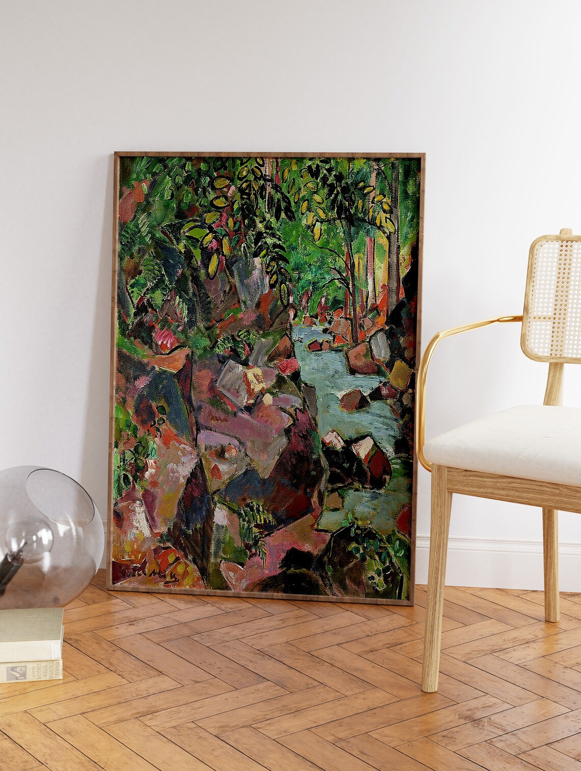 Oskar Moll Felsen Am Bach Fauvist Rocky Stream Landscape Poster - Image 2