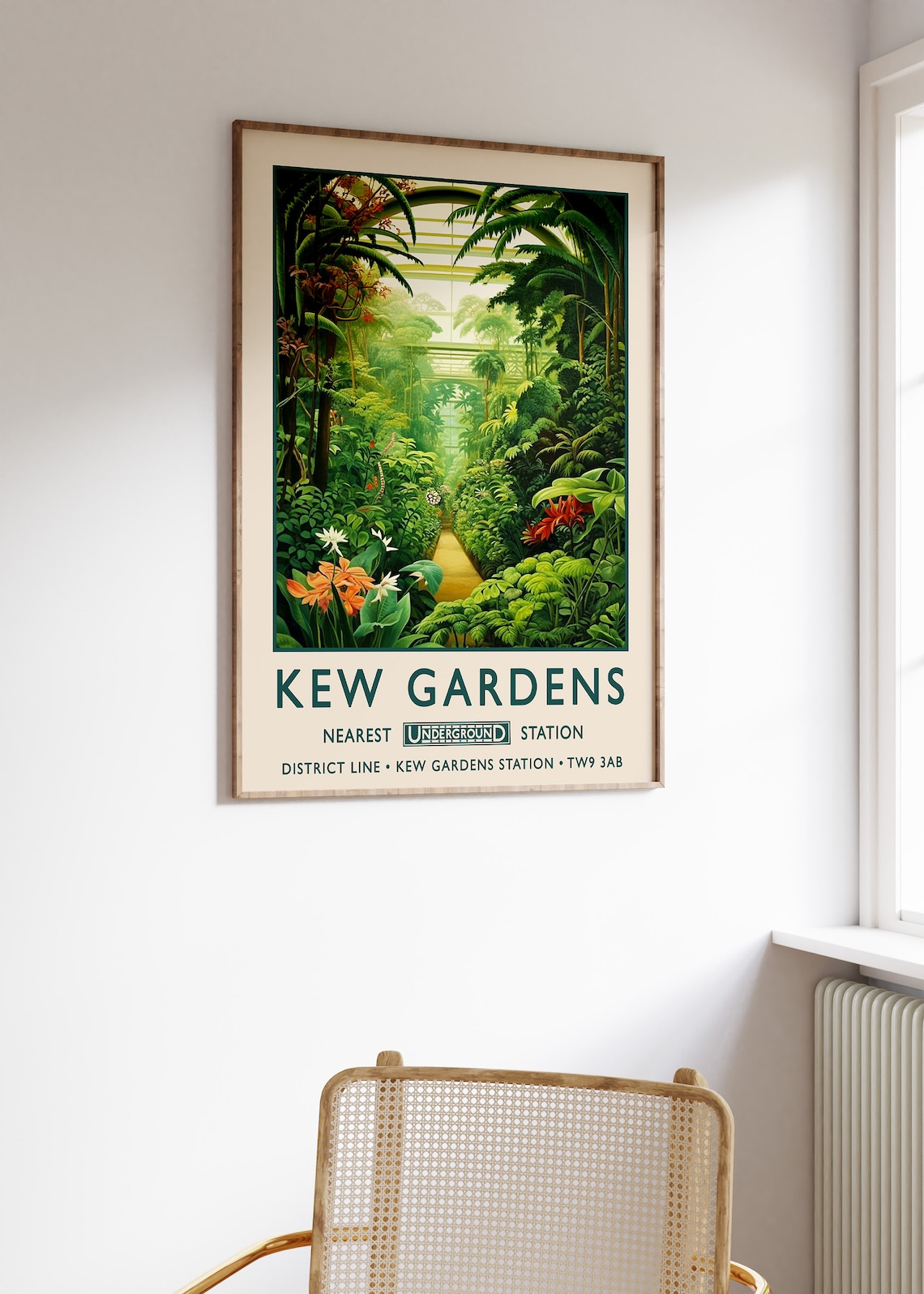 Kew Gardens London Botanical Gardens Vintage Poster - Image 3