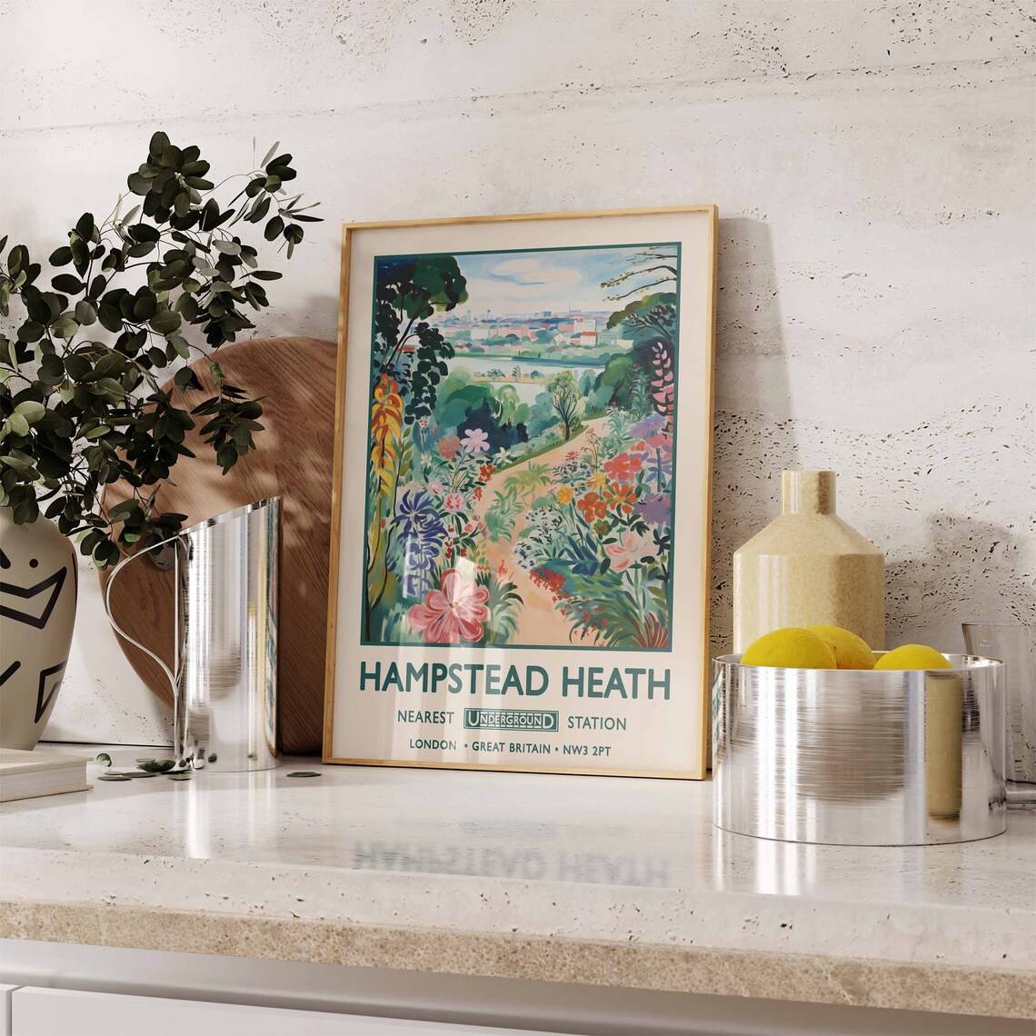 Hampstead Heath London Vintage Poster Print - Image 2