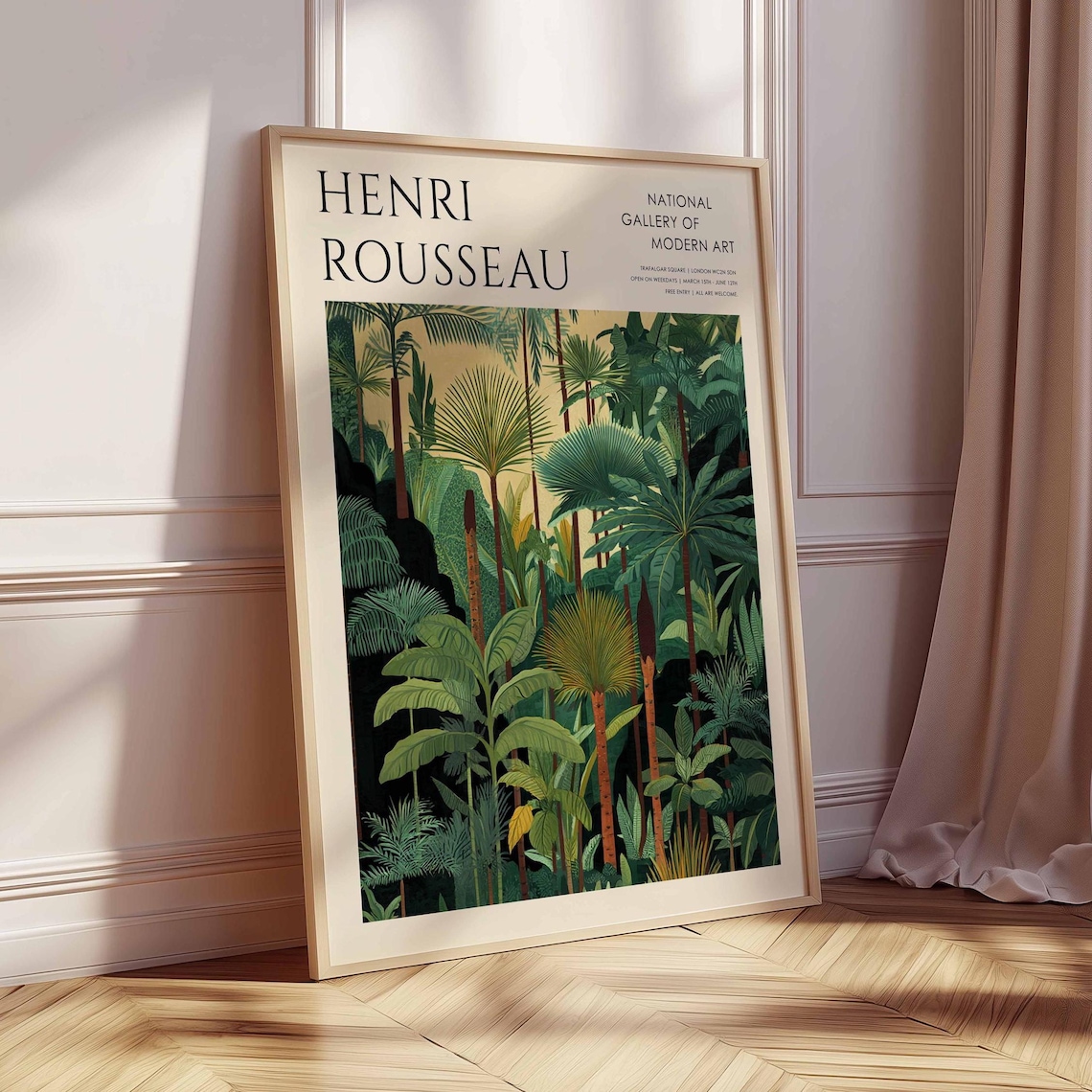 Henri Rousseau Tropical Jungle Palms Museum Exhibition Art Poster
