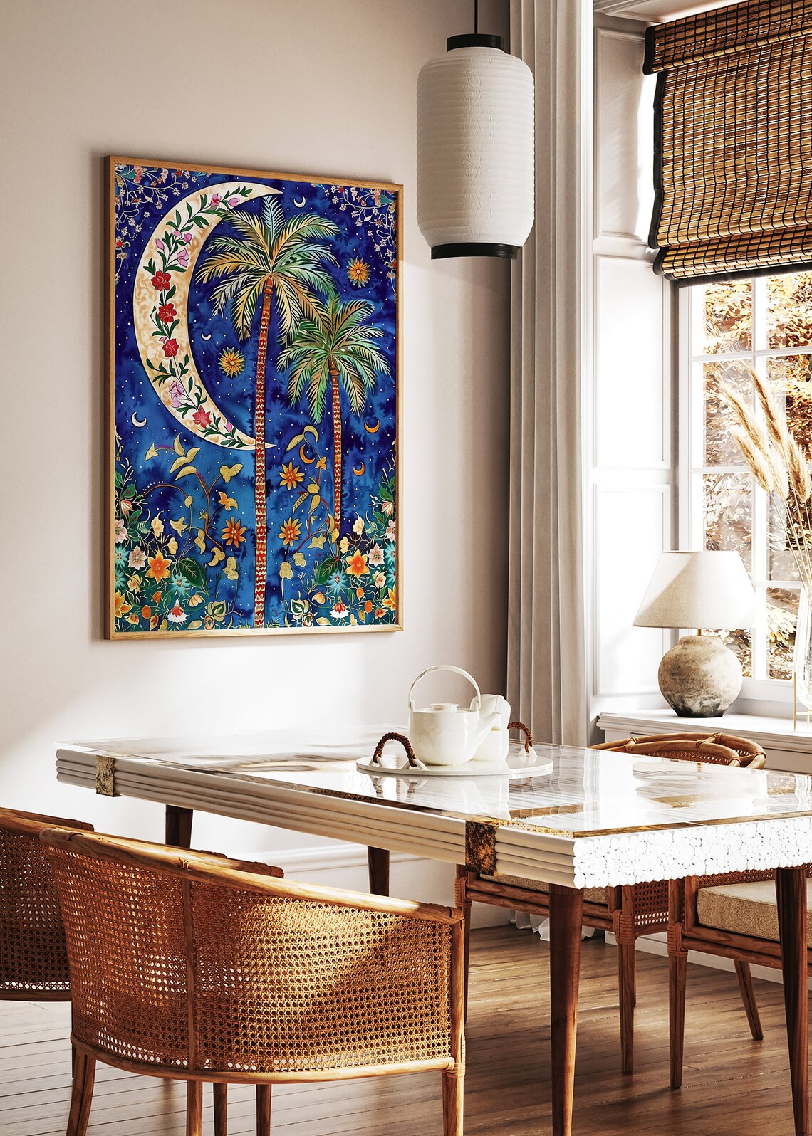 Islamic Floral Art Poster, Traditional Middle Eastern Decor - Image 2