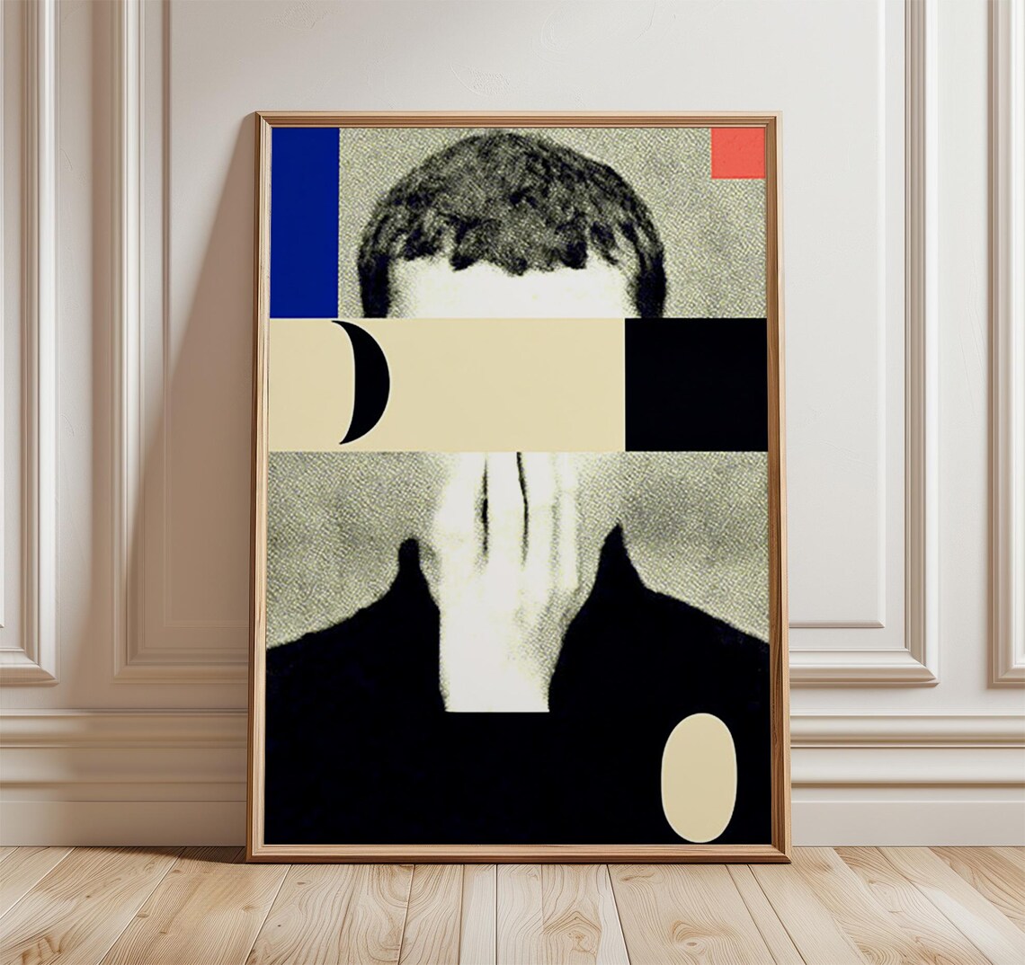 Abstract Portrait - Modern Minimalist Collage Art Print
