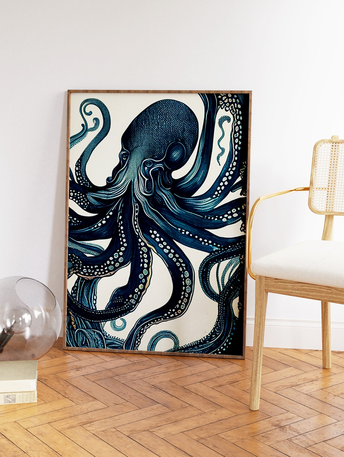 Vintage Octopus Poster, Retro Sea Life Art Print - Image 2
