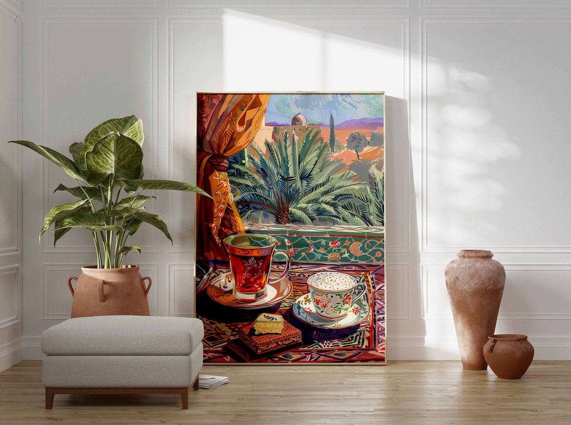 Arabic Tea Print, Syrian Food and Drink Art - Image 3