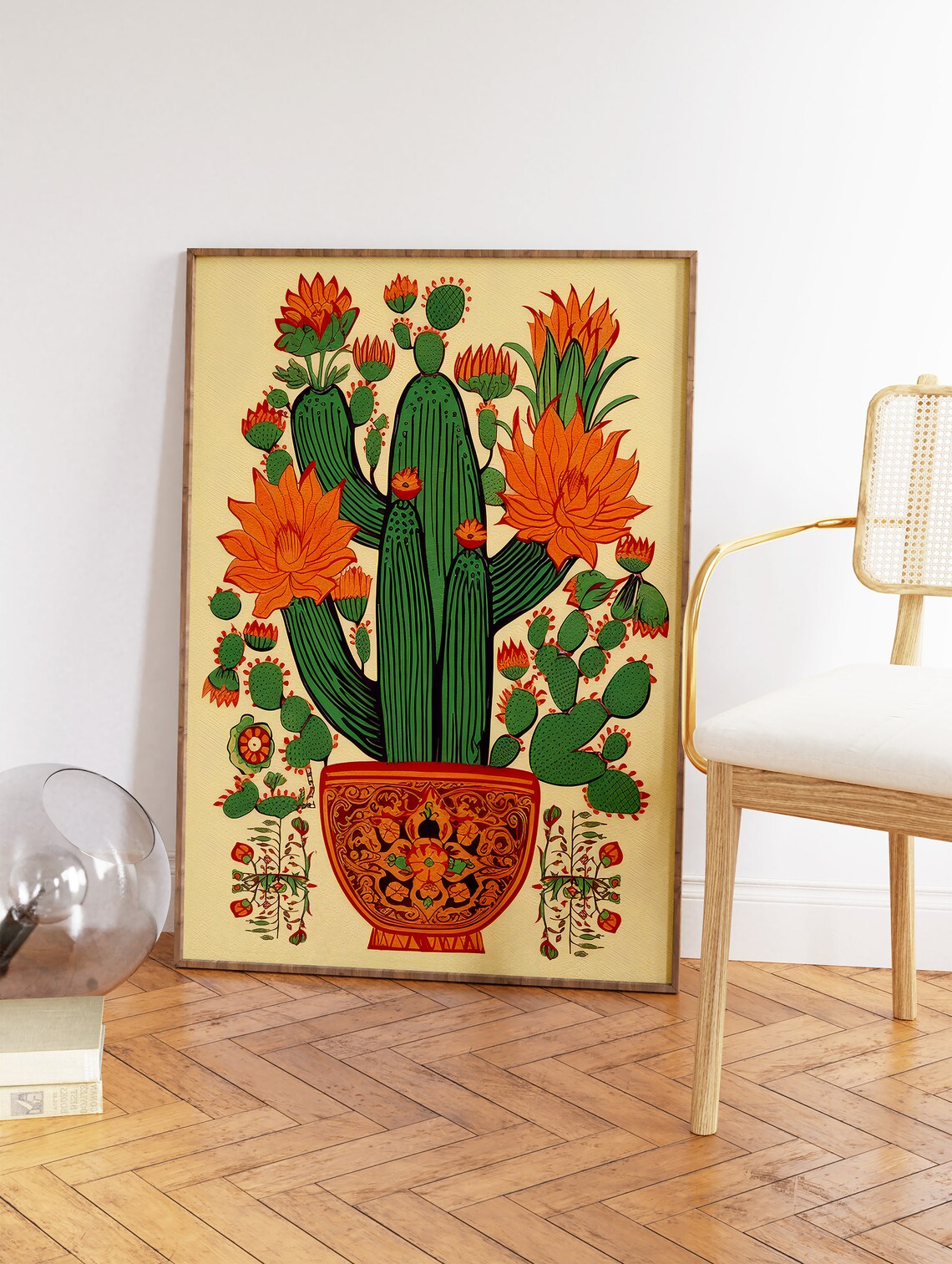 Vintage Mexican Cactus Floral Poster Print - Image 2