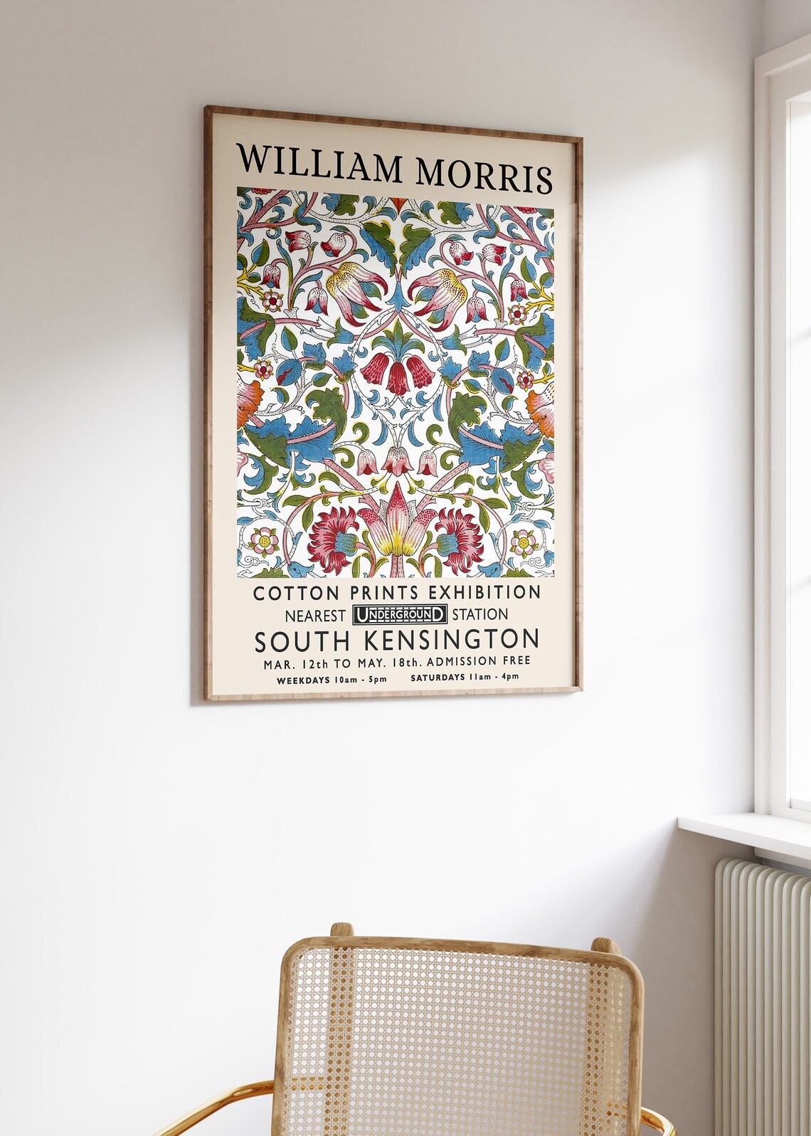 William Morris Floral Pattern Vintage Art Print - Image 2