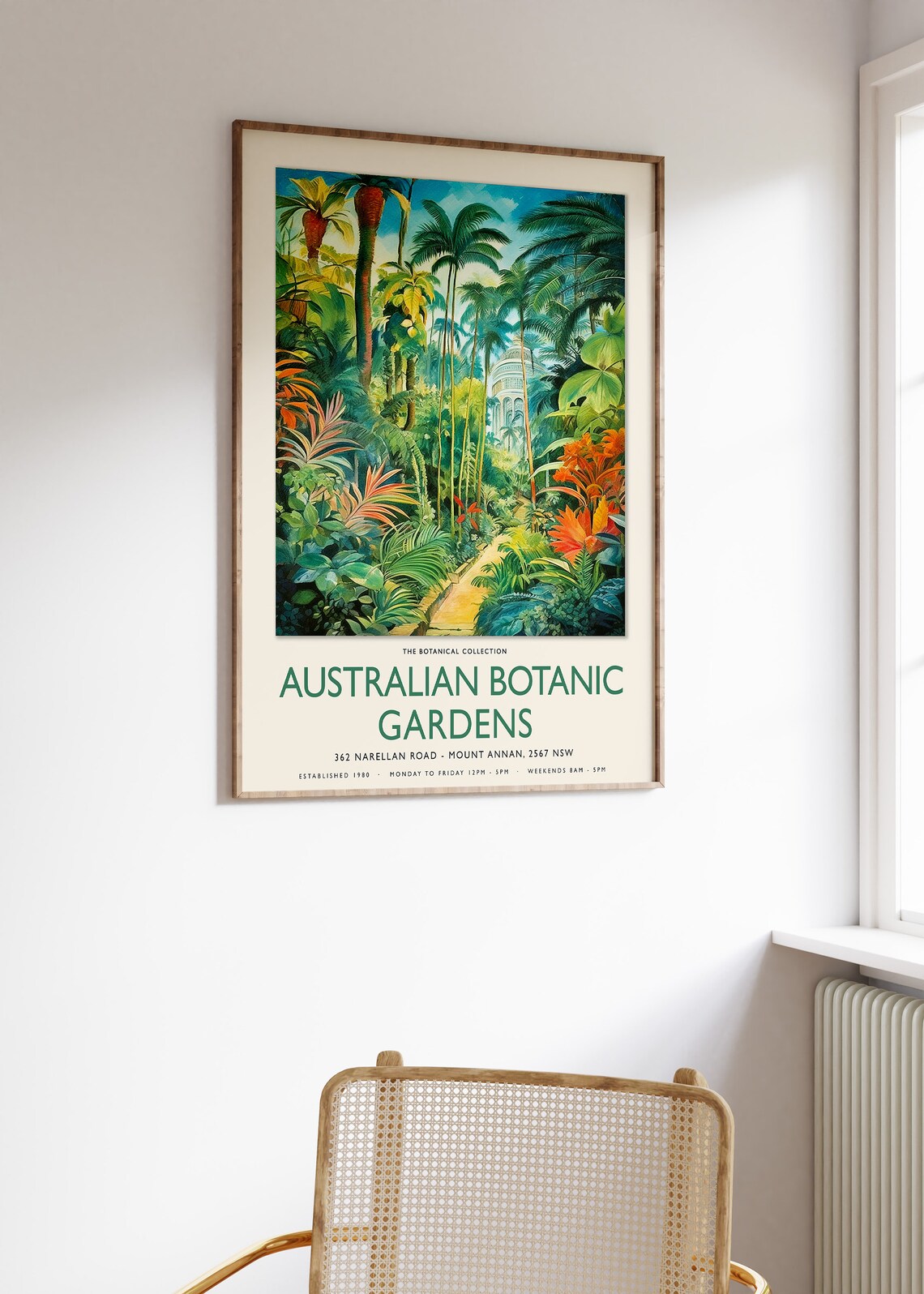 Australian Botanic Gardens Tropical Palms Vintage Travel Poster - Image 3