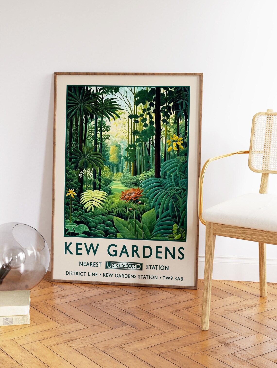 Kew Gardens London Underground Retro Travel Poster District Line - Image 2