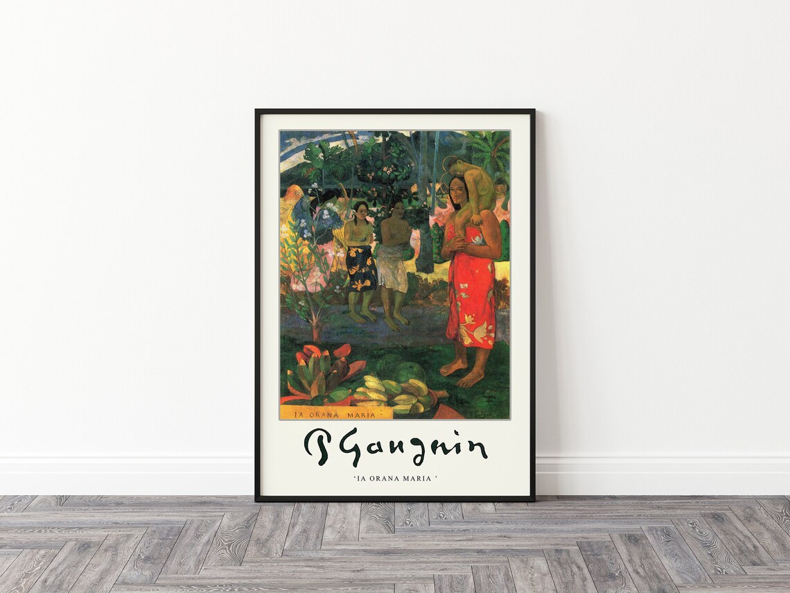Paul Gauguin Ia Orana Maria Tahitian Women Exhibition Art Poster - Image 2