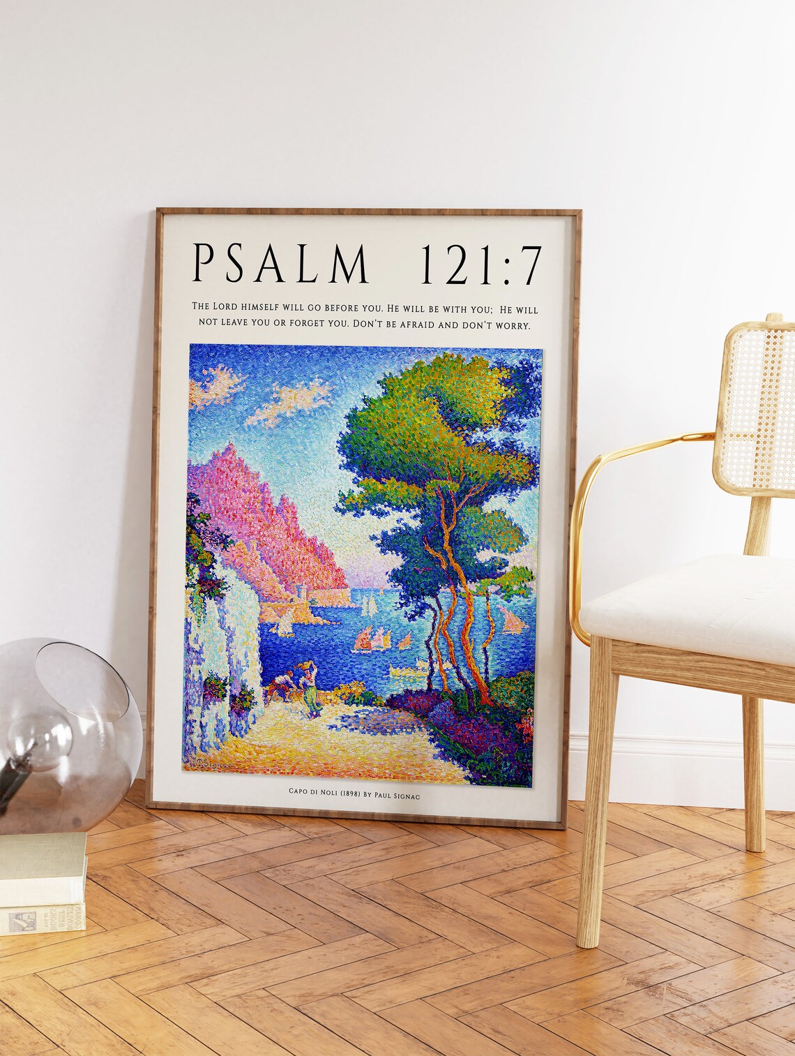 Bible Verse Poster, Paul Signac Pointillism Art - Image 3
