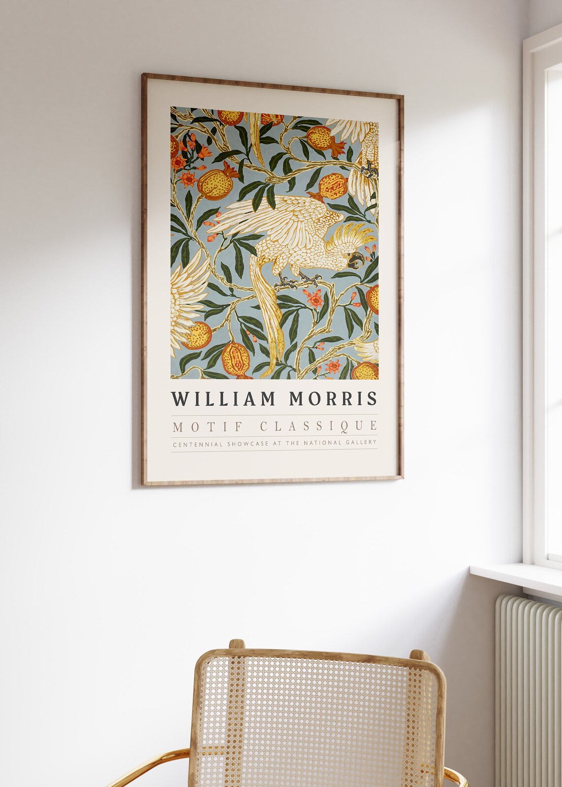 William Morris Cockatoo Pomegranate Motif Classique Exhibition Poster - Image 3