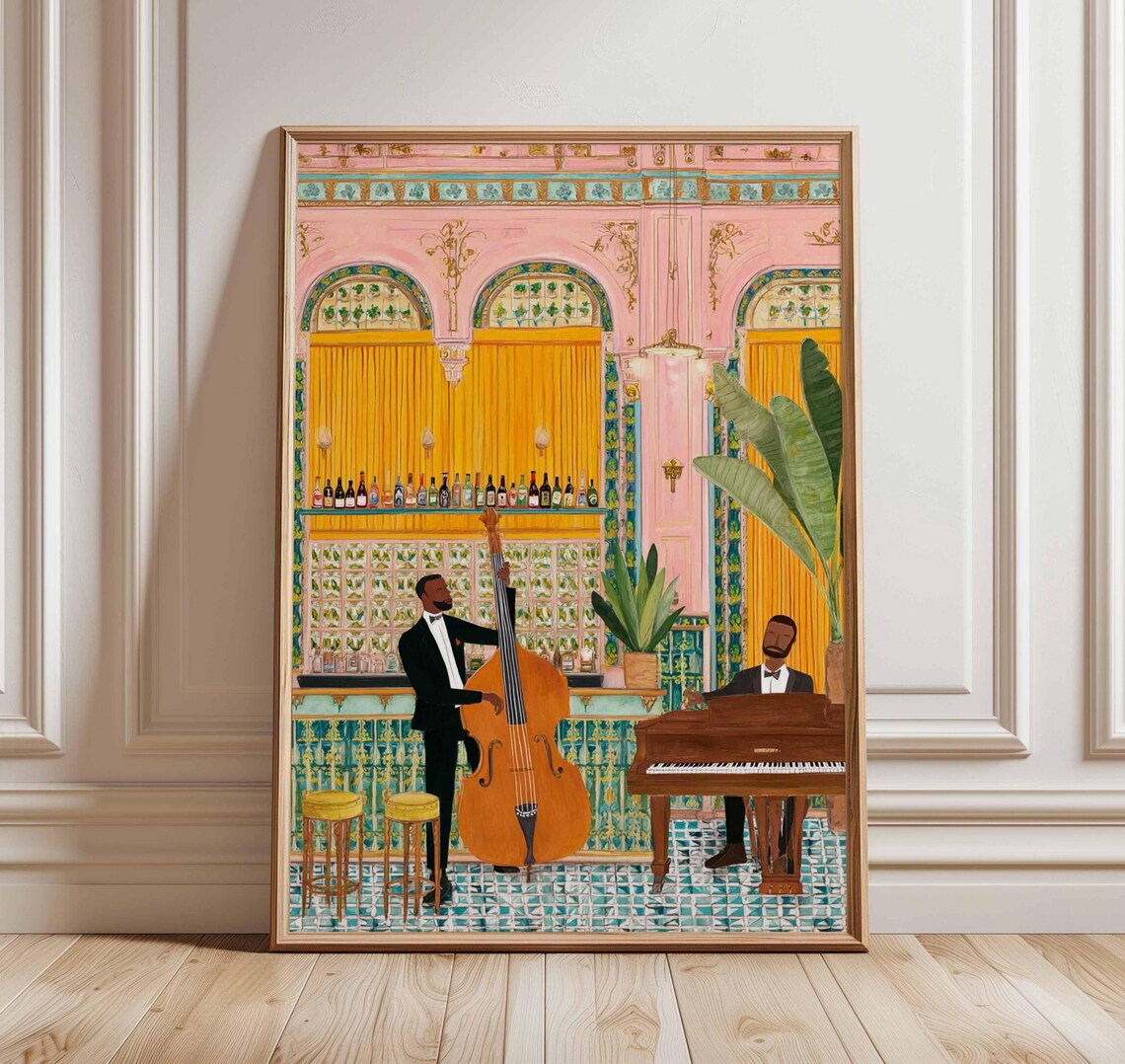 Jazz Poster Print, Retro Decor Lover Gift Blues