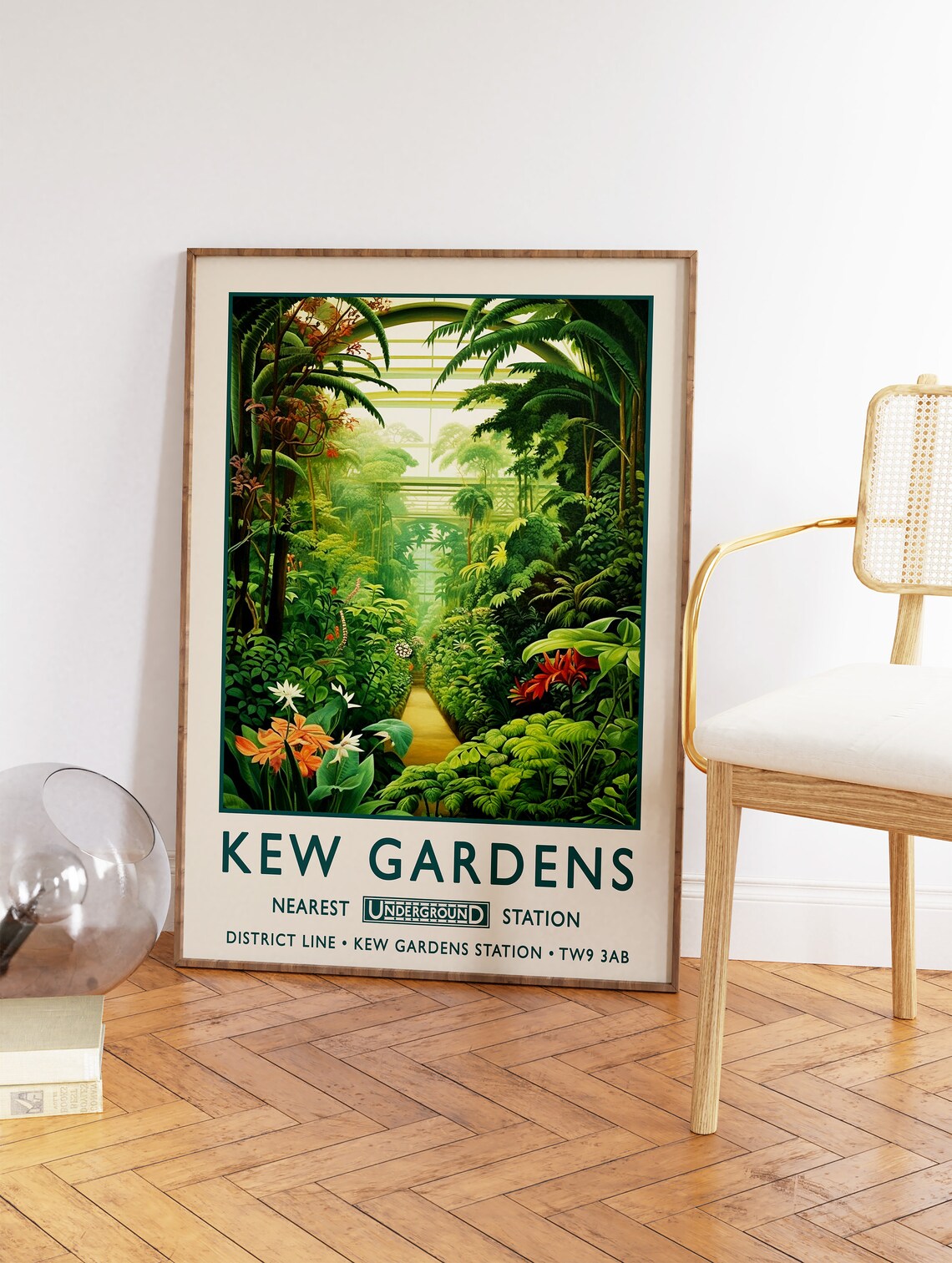 Kew Gardens London Botanical Gardens Vintage Poster - Image 2