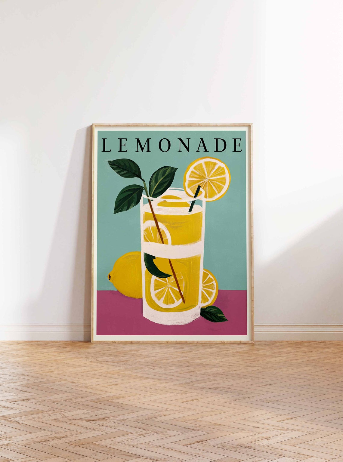 Lemonade Poster Lemonade Art Print Lemon Art Kitchen Decor Kitchen Poster Drinks Art Restaurant Decor Cafe Decor - Image 2