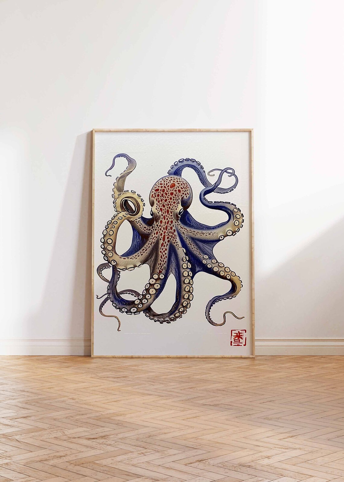 Octopus Vintage Animal Art Print, Sea Life Decor - Image 2